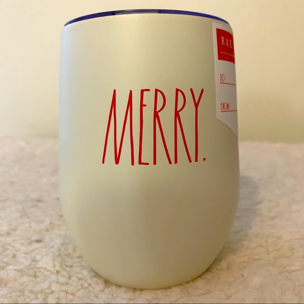 BNWT Rae Dunn Stainless Steel Merry. Wine Tumbler